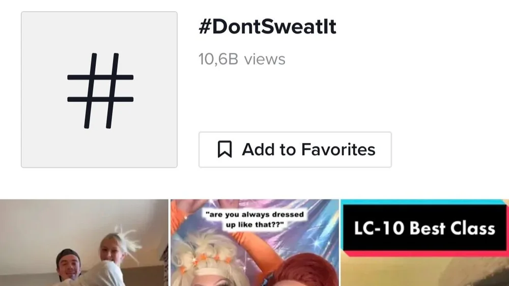 Victoria's Secret PINK &ndash; #dontsweatit, TikTok campaign